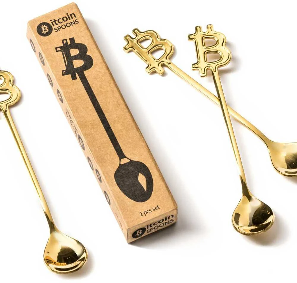 Arbatiniai šaukšteliai BITCOIN 3 vnt.