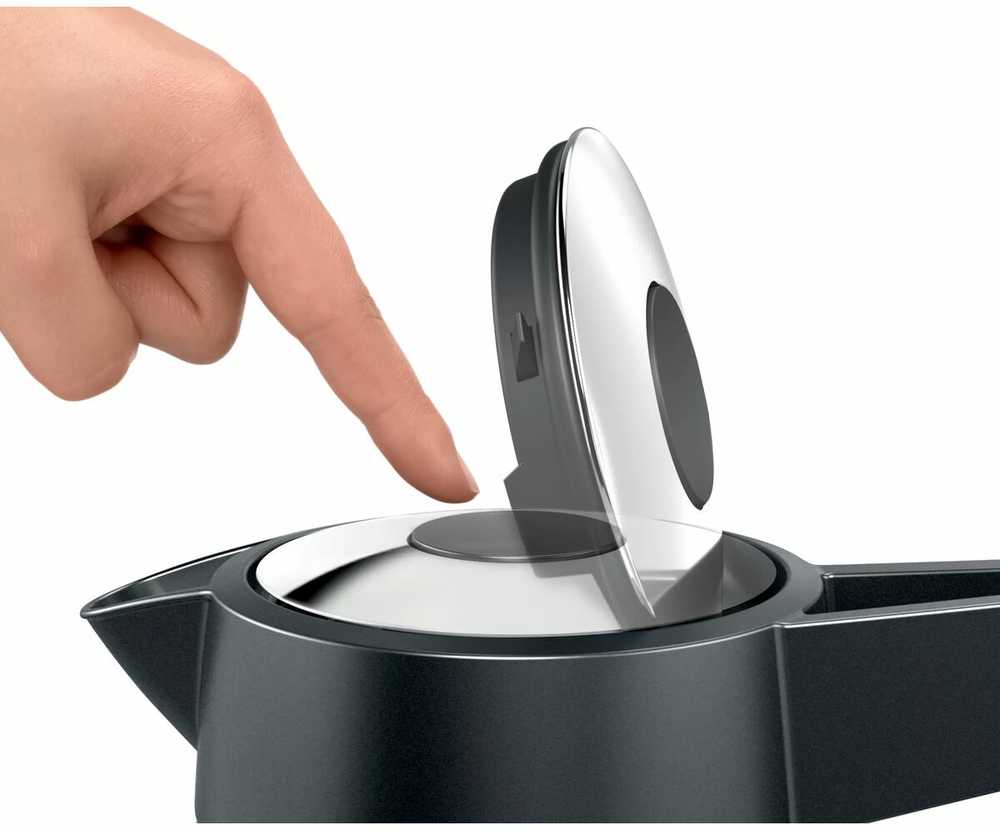 Virdulys Bosch TWK5P471 DesignLine, Sidabro spalvos, 1,7 L