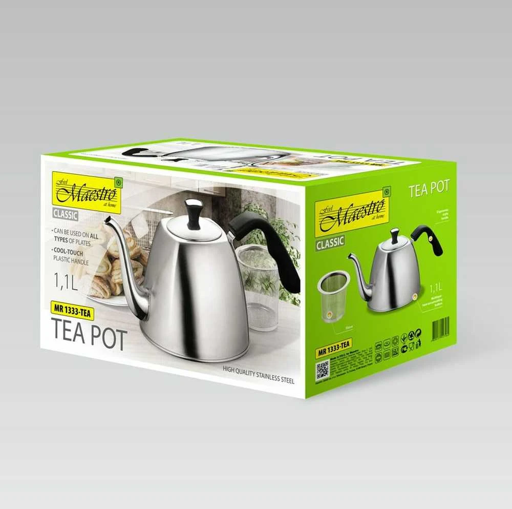 Maestro MR-1333-tea 1.1 L Nerūdijantis plienas