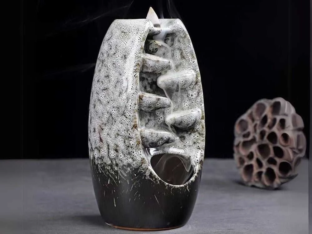Drėkintuvas Keraminis kvapų difuzorius su 10 dagčių, 20x9 cm, pilkas