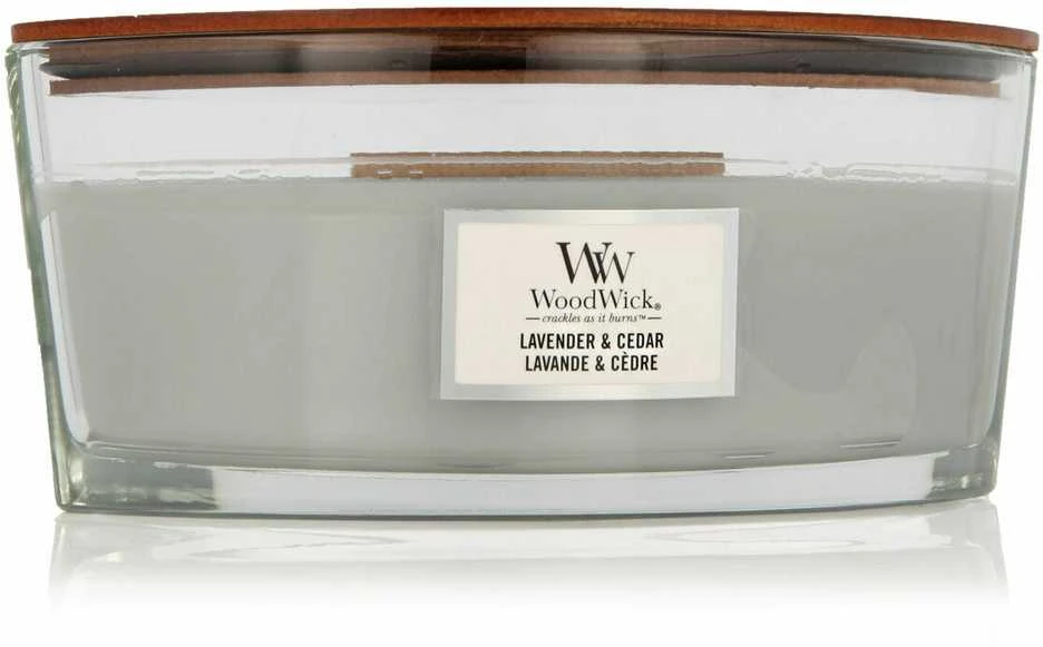 WoodWick Aromatinė žvakė (Lavender & Cedar), 453,6 g