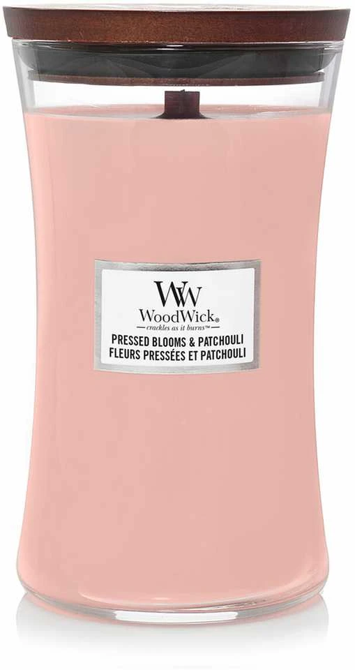 WoodWick Aromatinė žvakė (Pressed Bloom & Patchouli), 609,5 g