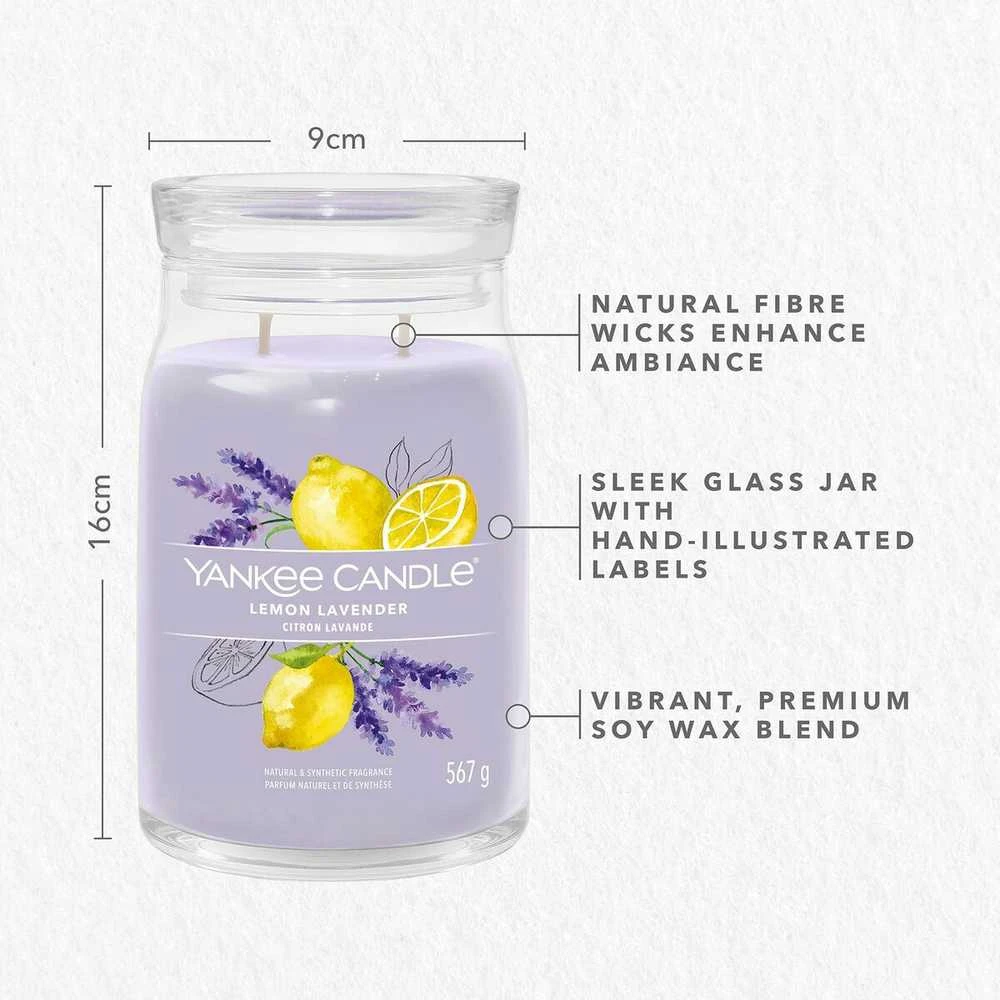 Yankee Candle Aromatinė žvakė Signature glass large Lemon Lavender 567 g