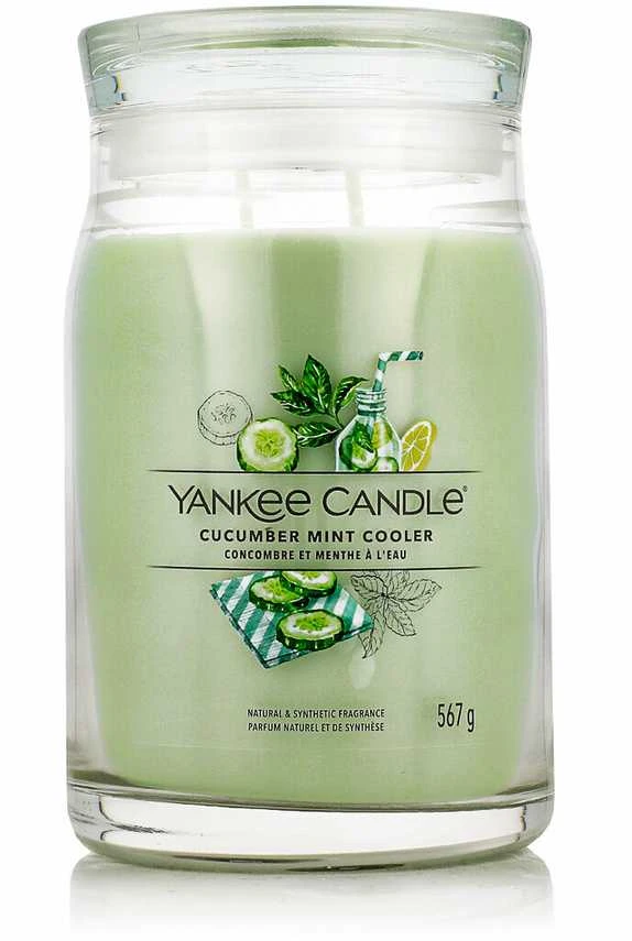 Yankee Candle Aromatinė žvakė "Signature", didelė stiklinė "Cucumber Mint Cooler" 567 g