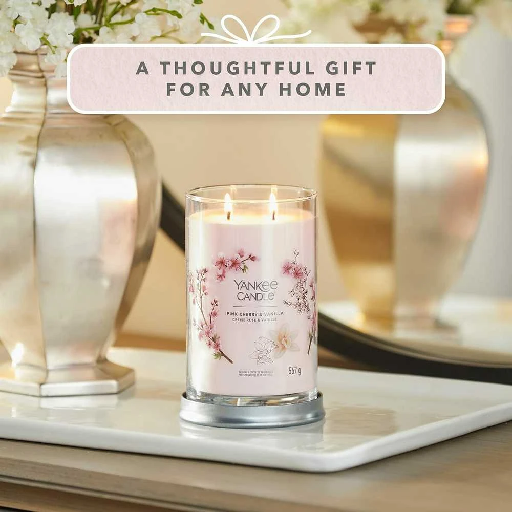 Yankee Candle Aromatinė žvakė Signature tumbler large Rožinė Cherry Vanilla 567 g