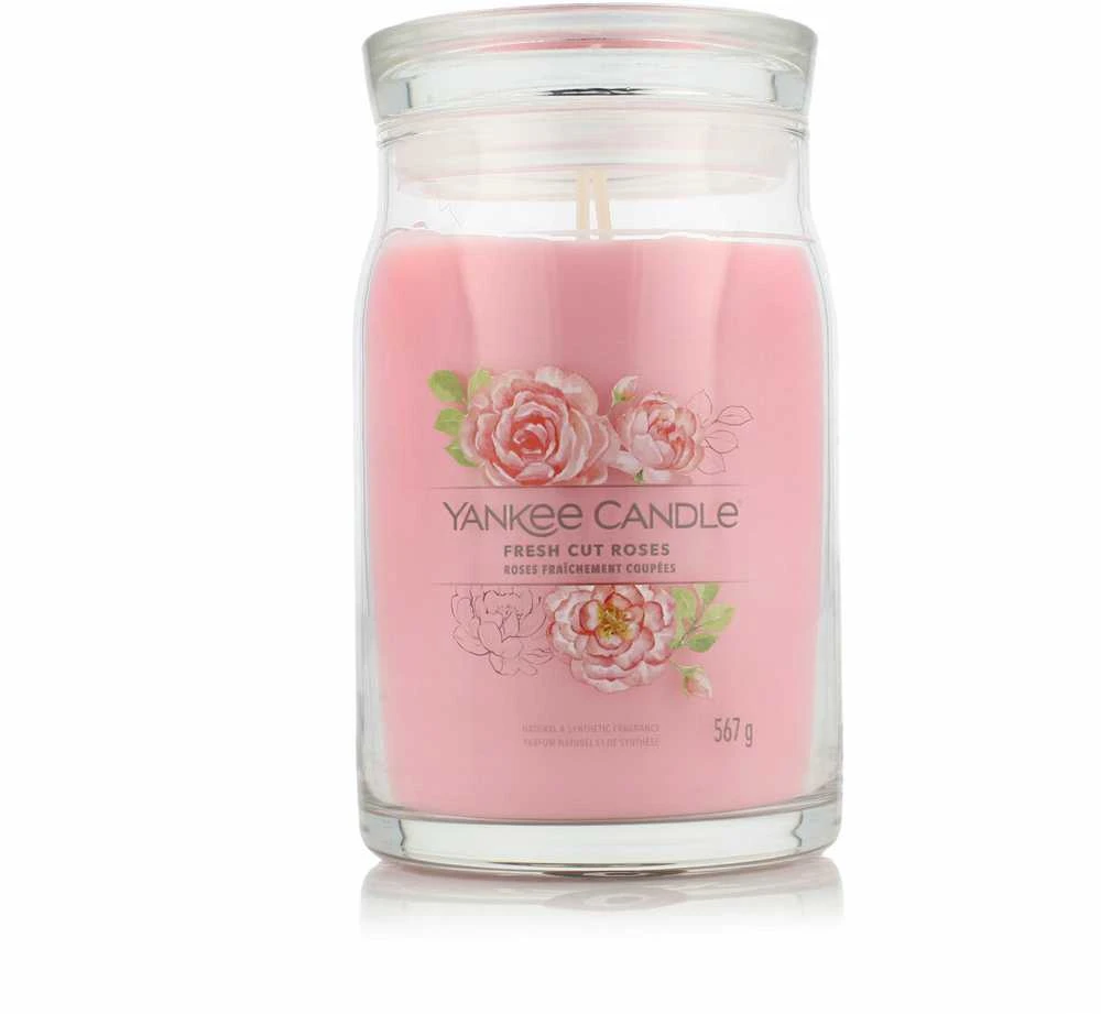 Yankee Candle Aromatinė žvakė Signature glass large Fresh Cut Rose s 567 g
