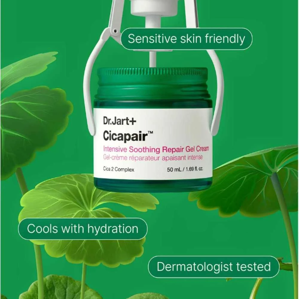 Dr. Jart+ Cicapair Intensive Soothing Repair Gel Kreminis gelinis kremas sausai, į raudonį linkusiai odai, 50 ml