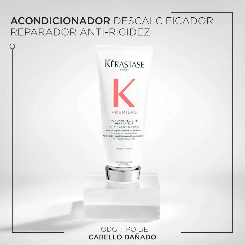 Kerastase Première Anti-Rigidity Decalcifying Repairing Conditioner kondicionierius visų tipų pažeistiems plaukams, 200 ml