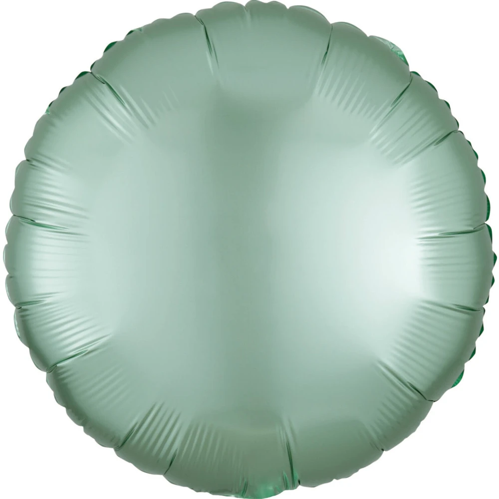 AMSCAN Luster Mint Žalias folijos balionas, apvalus, 43 cm, 9914107