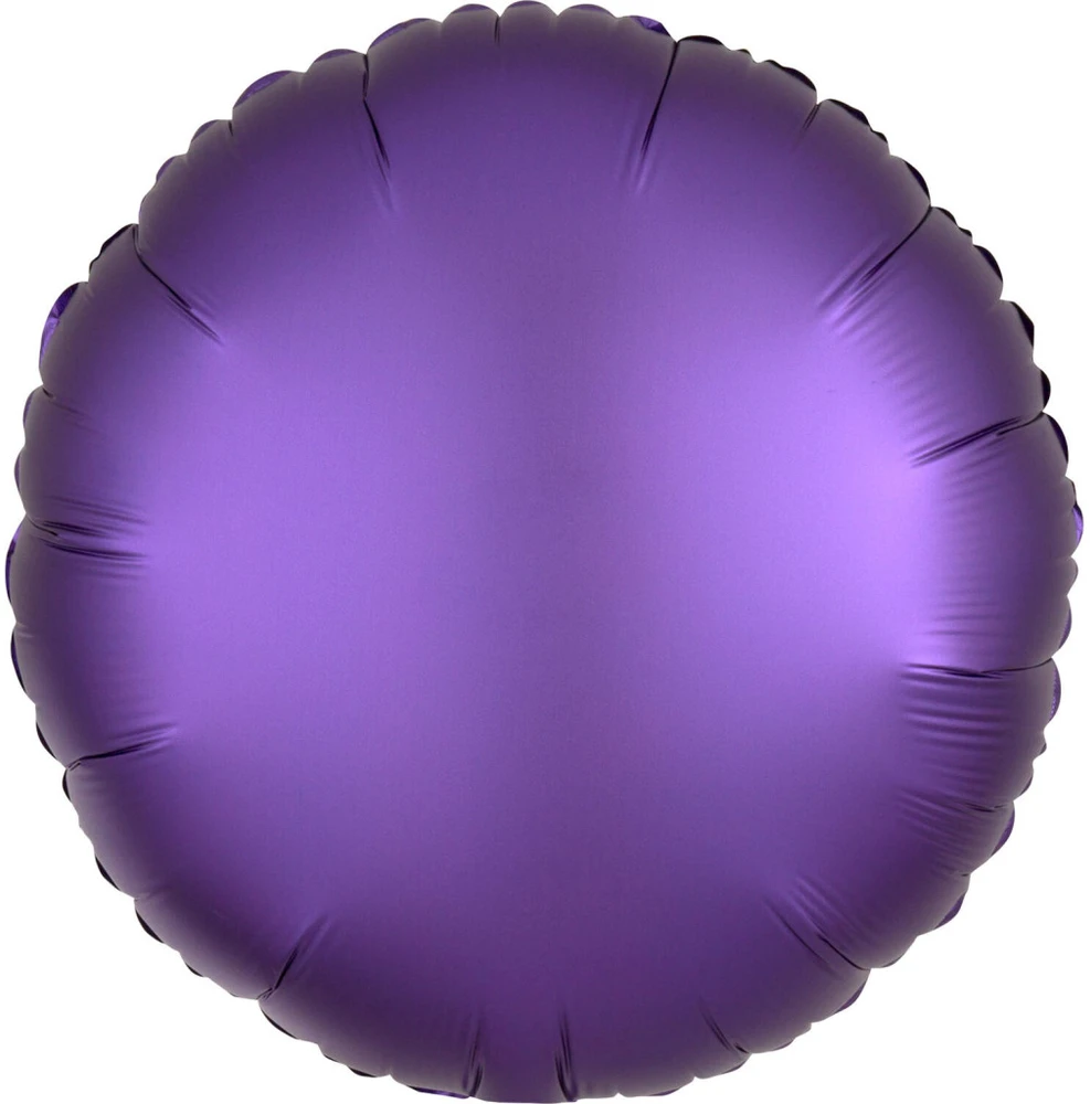 AMSCAN Balon foliowy Lustre violetinė apvalus 43cm 9914128