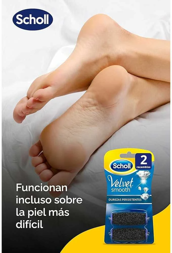 "Scholl Velvet Dmooth Diamond Crystals pėdų šveitiklio pakeitimo galvutės
