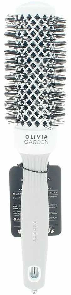 Plaukų šepetys džiovinimui Olivia Garden Expert Blowout Shine Baltas&Pilkas 35 mm