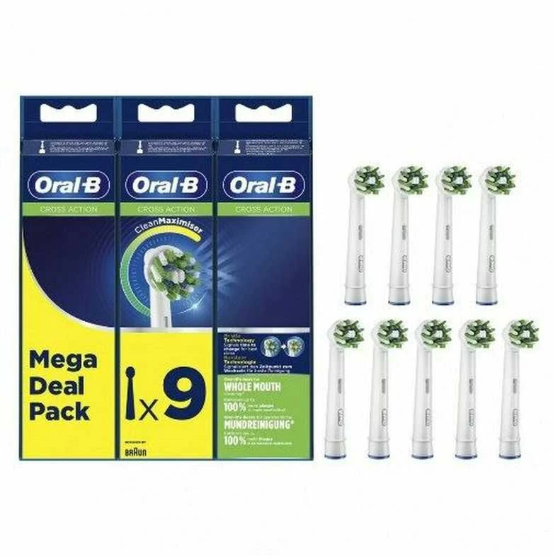 Oral-B Cross Action šepetėlio galvučių rinkinys 9 vnt