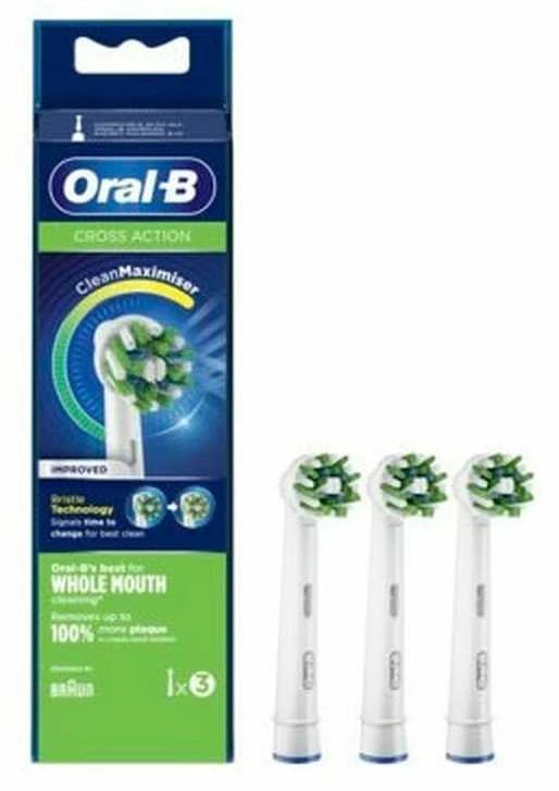Oral-B Cross Action Replacement Heads dantų šepetėlio galvutės, 3 vnt.