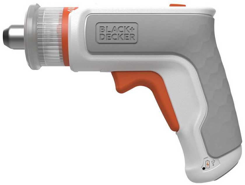 Black & Decker Juodas & Decker HEXDRIVER, cordless furniture screwdriver BCRTA01 (baltas/oranžinis, 3.6 volts)