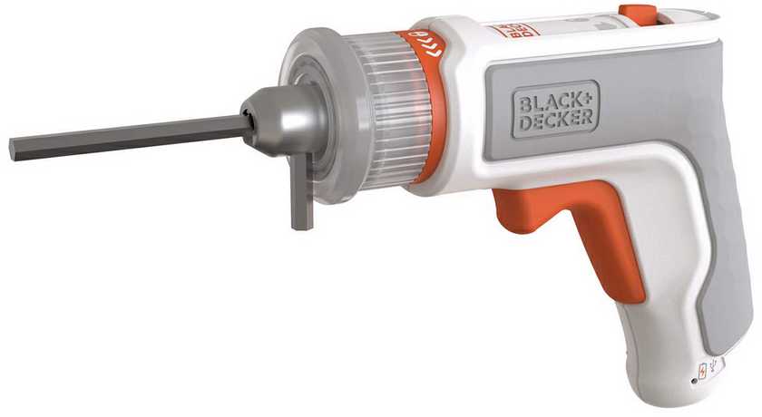 Black & Decker Juodas & Decker HEXDRIVER, cordless furniture screwdriver BCRTA01 (baltas/oranžinis, 3.6 volts)