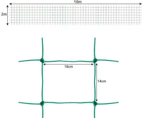 Augalų atraminis tinklelis 2x10m Gardlov