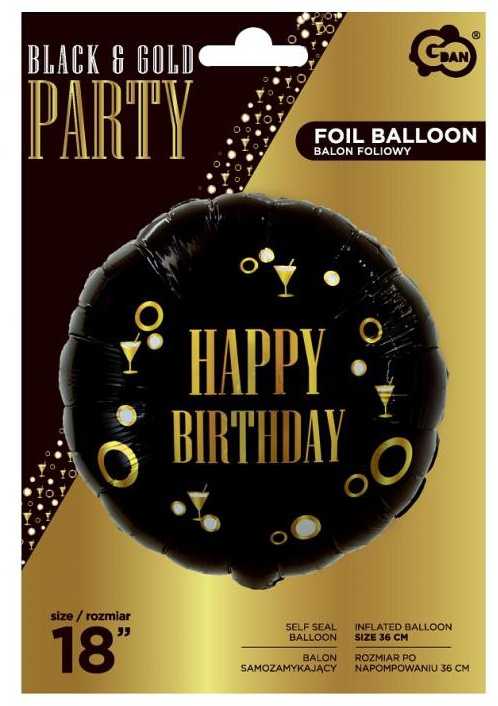 GoDan Balon foliowy 18" HappyBday B_GParty FG-OHBK 68501