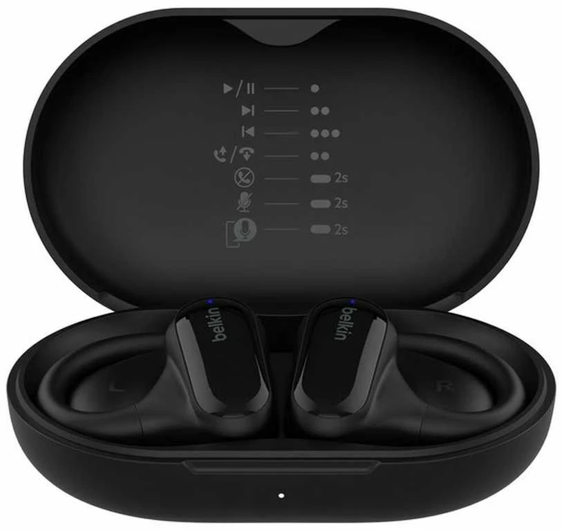 Belkin SoundForm ClearFit Ausinės True Belaidės Stereo (TWS) Ear-hook Calls/Music/Sport/Everyday Bluetooth Juodas
