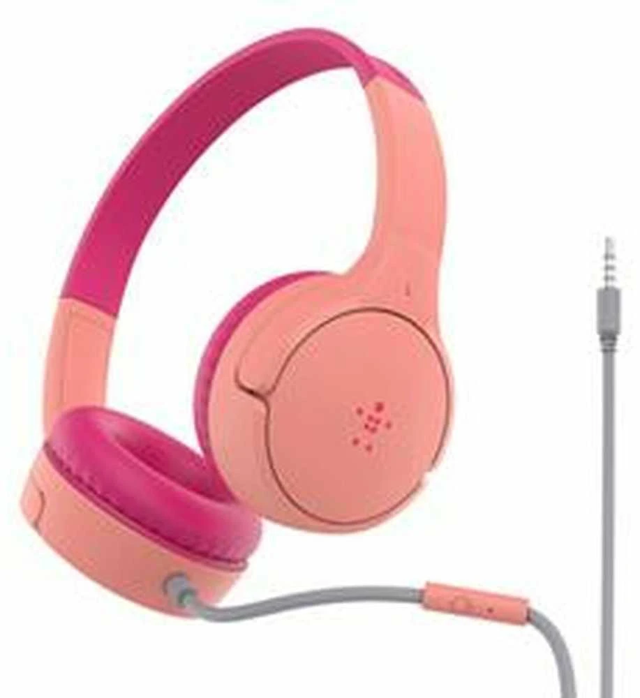 Ausinės Belkin Ausinės vaikams, su lankeliu ant galvos, rožinė