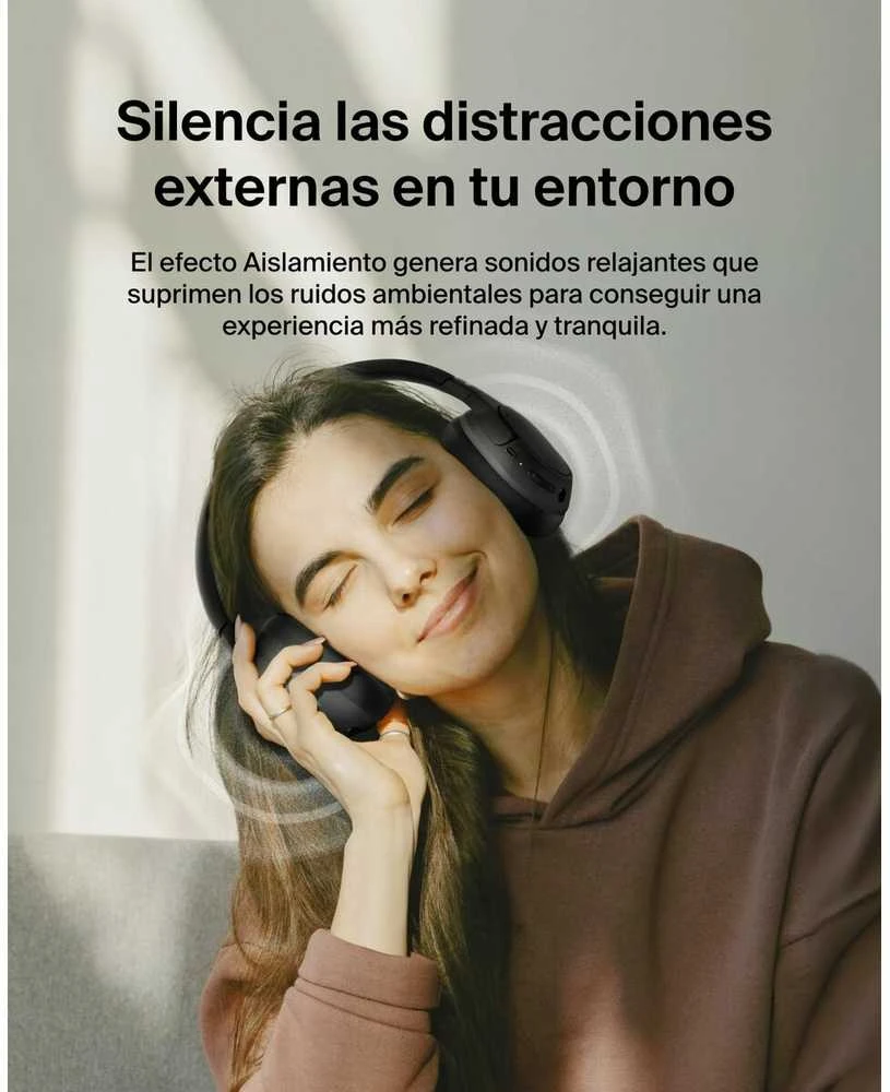 Ausinės Belkin Soundform Isolate Noise Cancelling Juodas (AUD008HQBK)