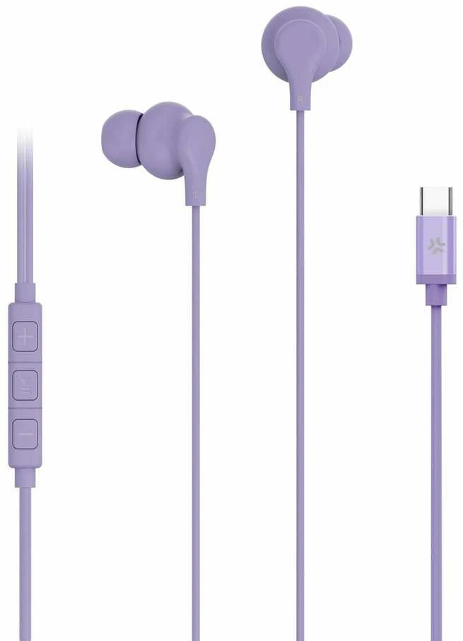 Celly laidinės ausinės su USB-C jungtimi, violetinės