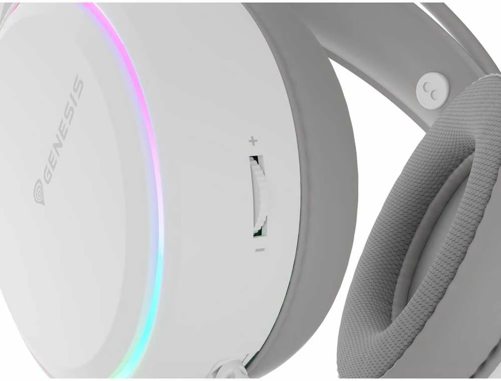 Genesis RGB Ausinės Žaidimams | Neon 613 G2 | su laidu | Over-ear | Mikrofonas | Baltas