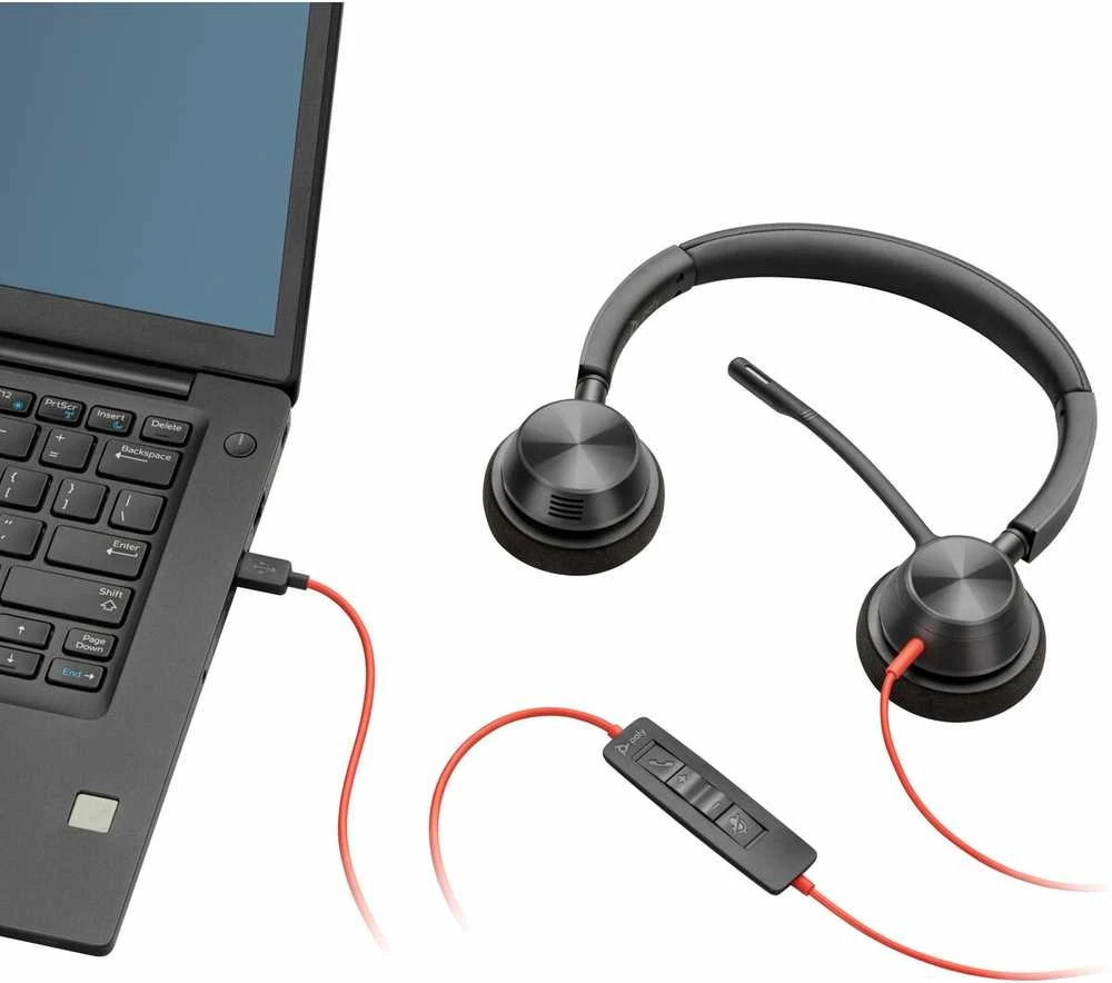 Ausinės Hewlett Packard (HP) Plantronics POLY Blackwire 3320 BW3320 USB-A