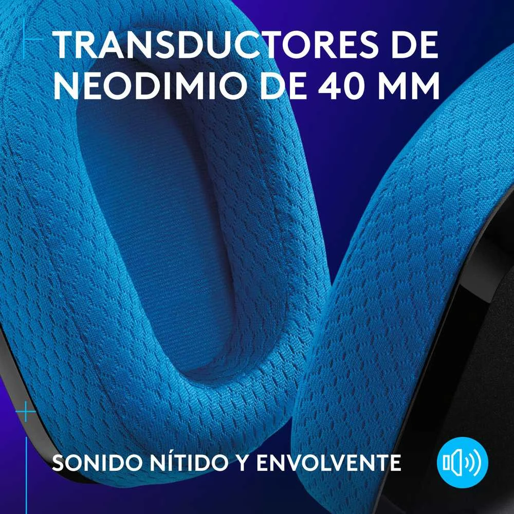 Ausinės Logitech G535 LIGHTSPEED WIRELESS HDS, Mėlynai juodos