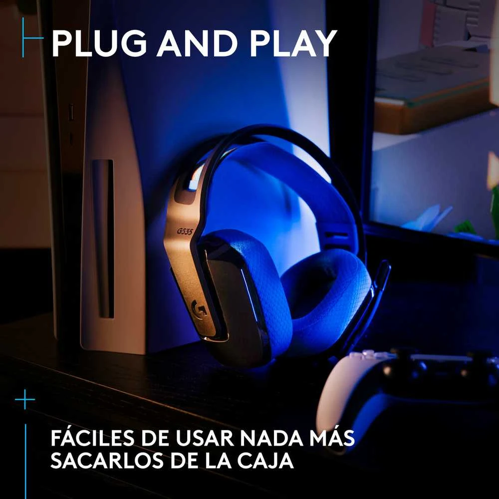 Ausinės Logitech G535 LIGHTSPEED WIRELESS HDS, Mėlynai juodos
