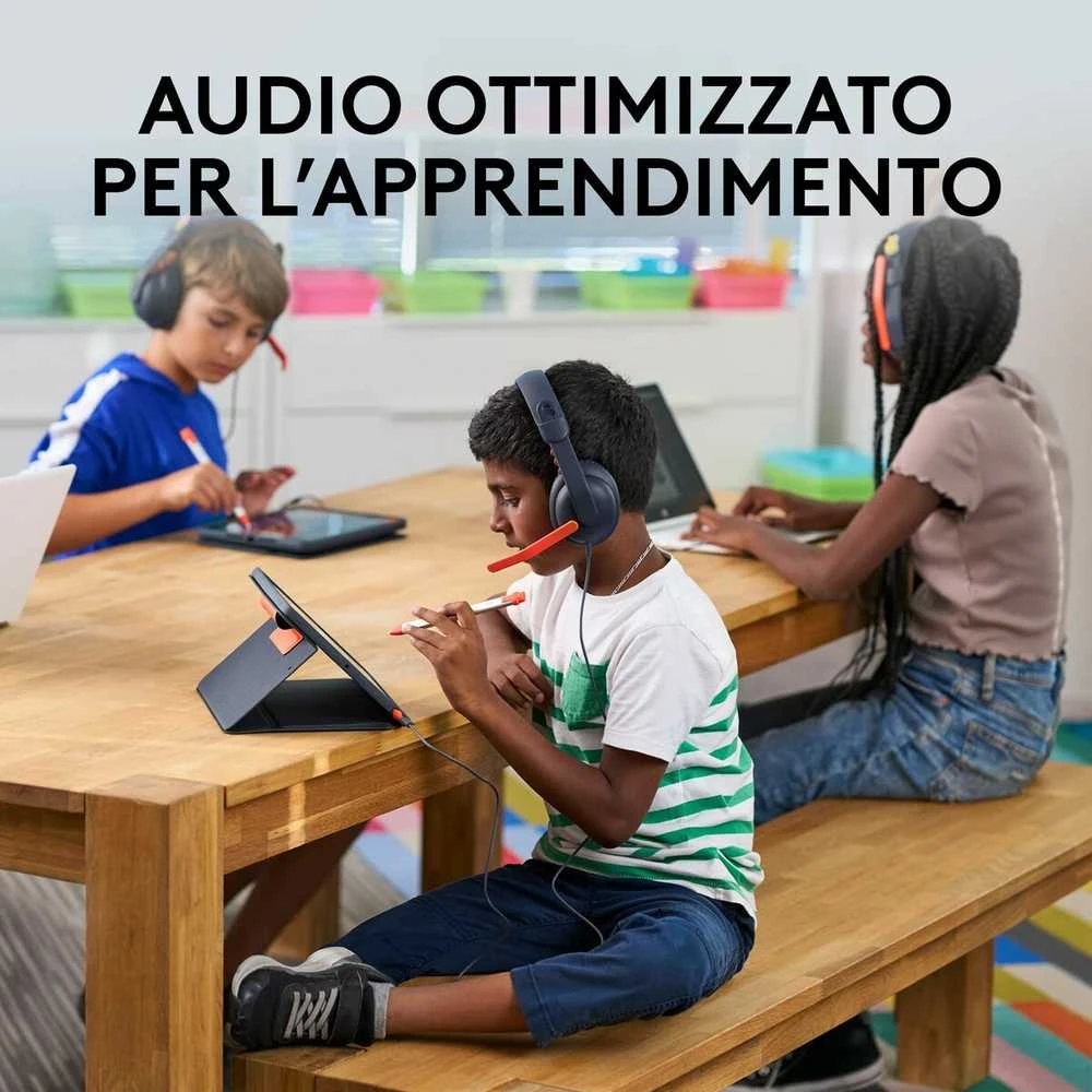 Logitech ZONE LEARN - CLASSIC Mėlynas - WW-9006 APATINKAMI AUSINĖS USB-C