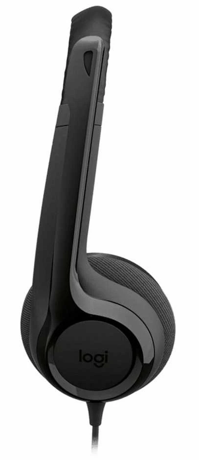 Logitech H390 ausinės, šoninis profilis