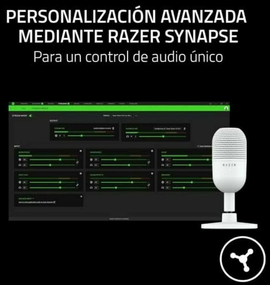 Razer | Srautinio perdavimo mikrofonas | Seiren V3 Mini | Baltas | Laidinis