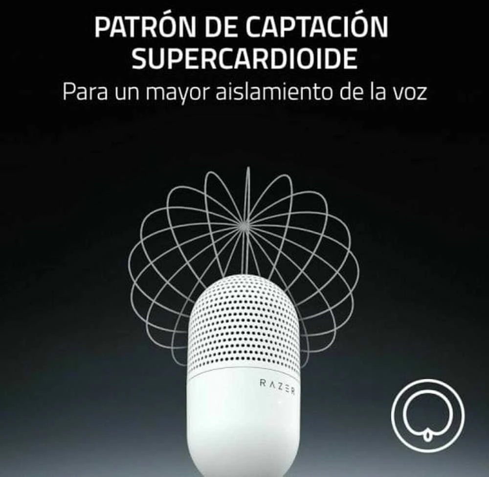 Razer | Srautinio perdavimo mikrofonas | Seiren V3 Mini | Baltas | Laidinis