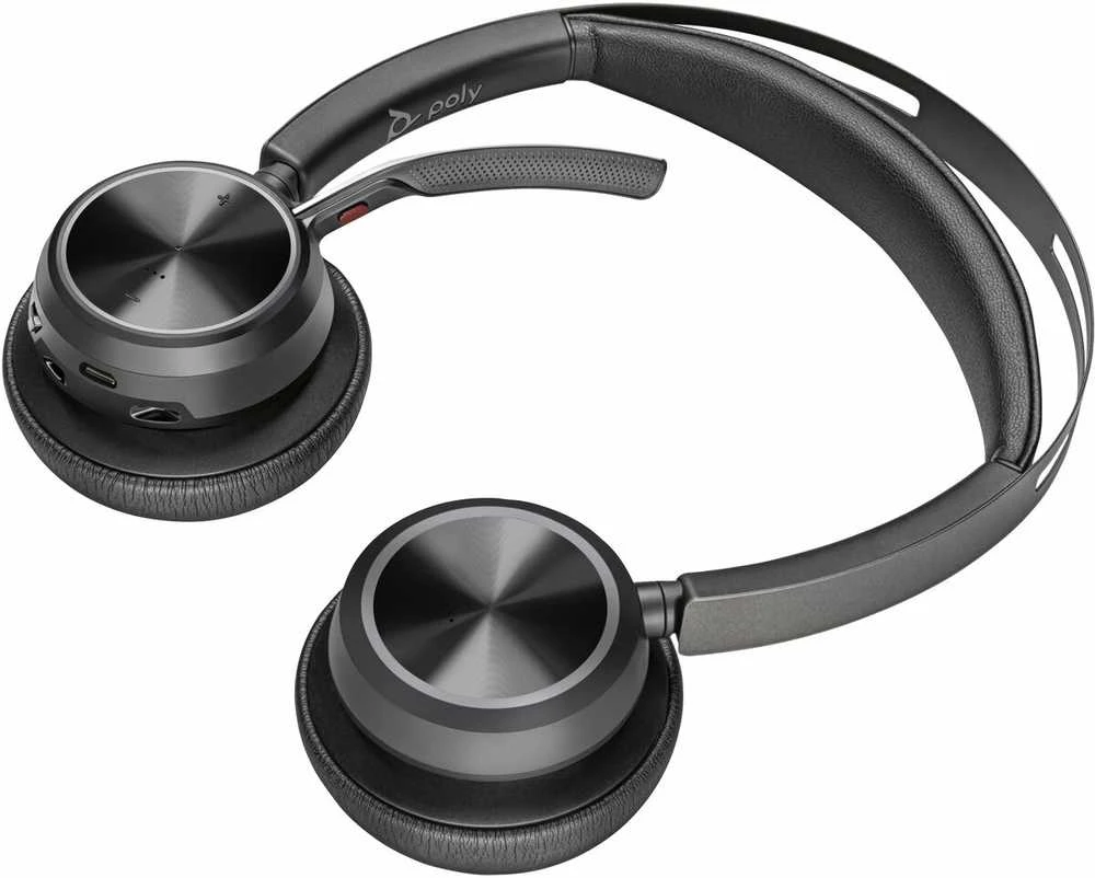 „Hewlett Packard“ (HP) HP „Poly Voyager Focus 2 USB-C BT“ ausinės + USB-C/A adapteris + įkrovimo stovas