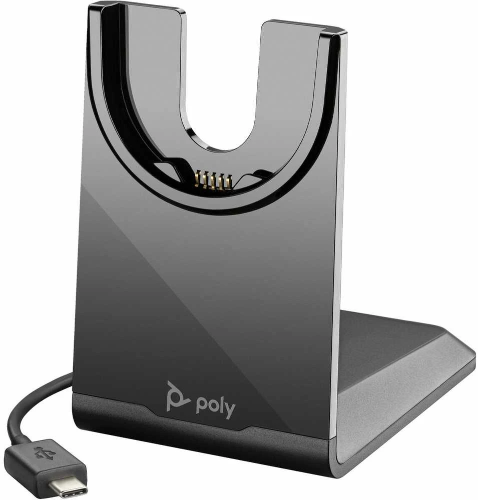 „Hewlett Packard“ (HP) HP „Poly Voyager Focus 2 USB-C BT“ ausinės + USB-C/A adapteris + įkrovimo stovas
