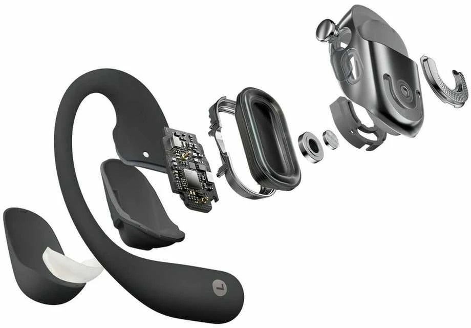 Shokz OpenFit 2 Kaulų laidumo ausinės, Juodas spalvos
