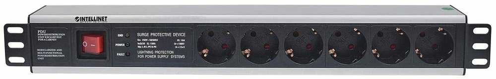 Intellinet 714143 lentyna 6U Sieninis stovas Juoda