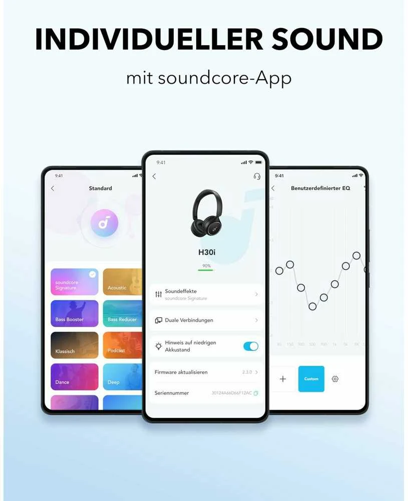 Ausinės Anker Soundcore H30i, Juodos