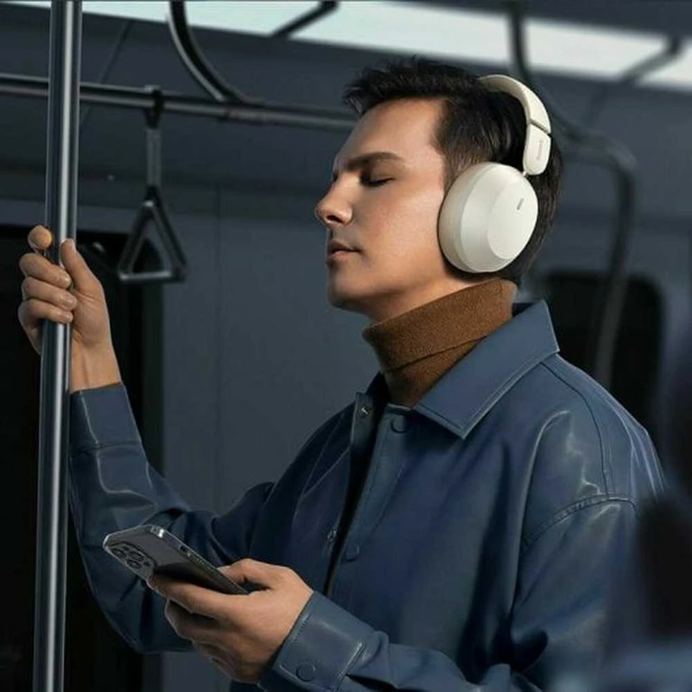 Baseus Belaidės Bluetooth 5.3 ausinės Bass 35 Max su mikrofonu, baltos