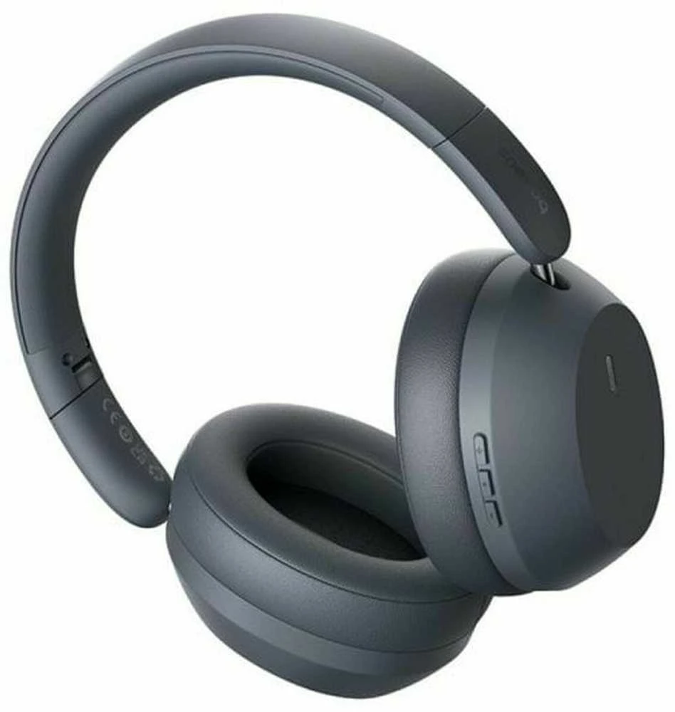Baseus Belaidės Bluetooth 5.3 ausinės Bass 35 Max su mikrofonu, pilkos