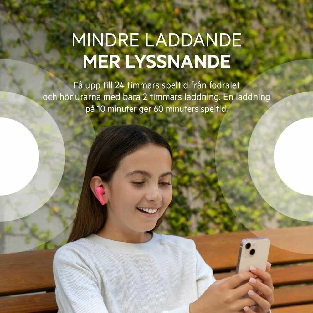 Ausinės Belkin Soundform Nano Belaidės Kids In-Ear rožinė PAC003btPK