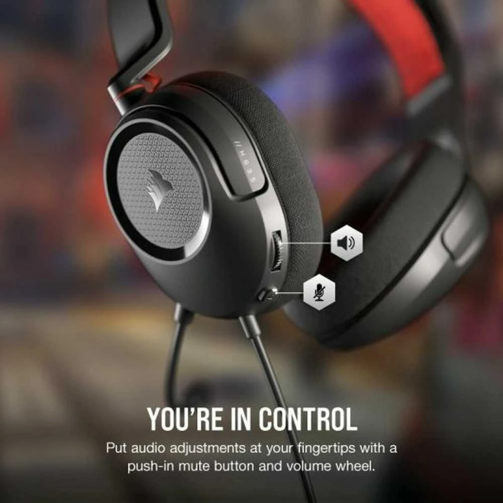 CORSAIR HS35 v2 Multiplatform Ausinės Žaidimams Carbon