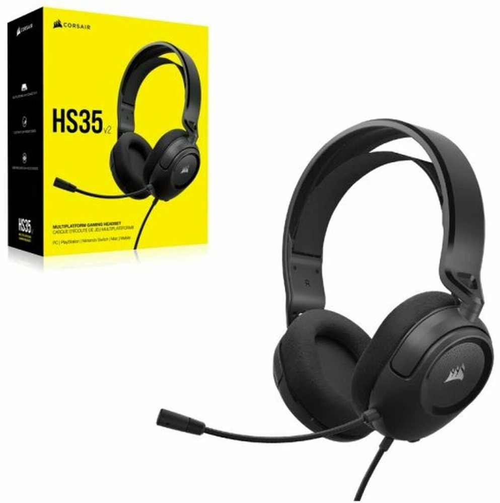 CORSAIR HS35 v2 Multiplatform Ausinės Žaidimams Carbon