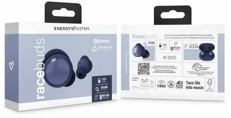 Energy Sistem RaceBuds ausinės, Mėlynos spalvos