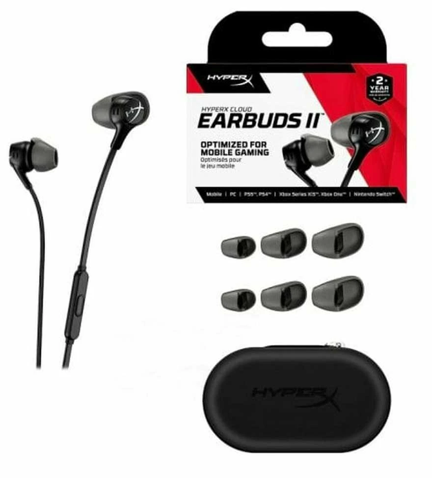 HyperX Cloud Earbuds II žaidimų ausinės, Juodos