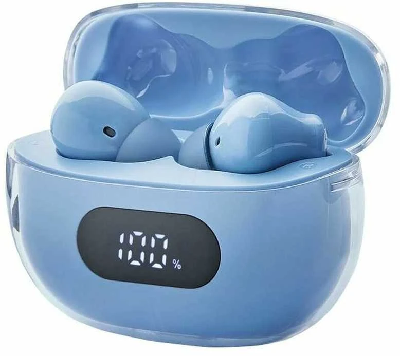 Ausinės su mikrofonu INTENSO Buds Plus Auriculares TWS ANC+ENC Mėlyna