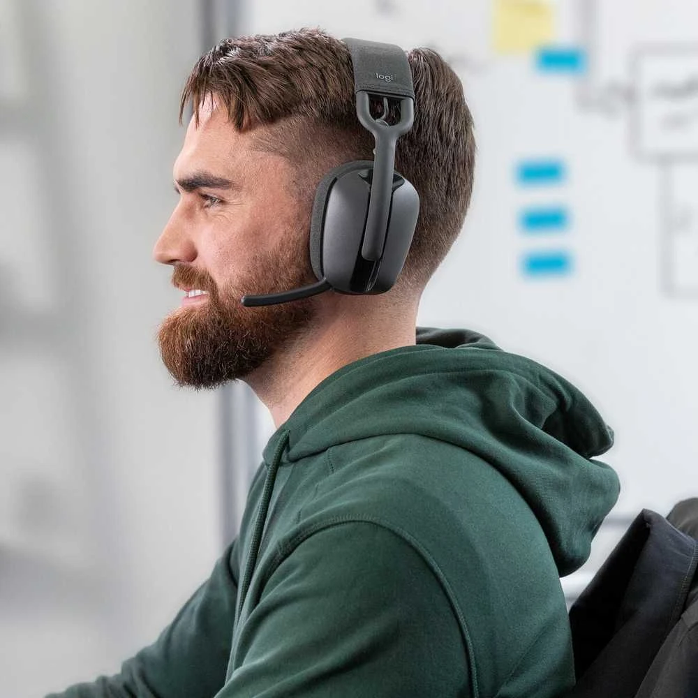Logitech Zone Vibe 100 belaidės ausinės, Juodos
