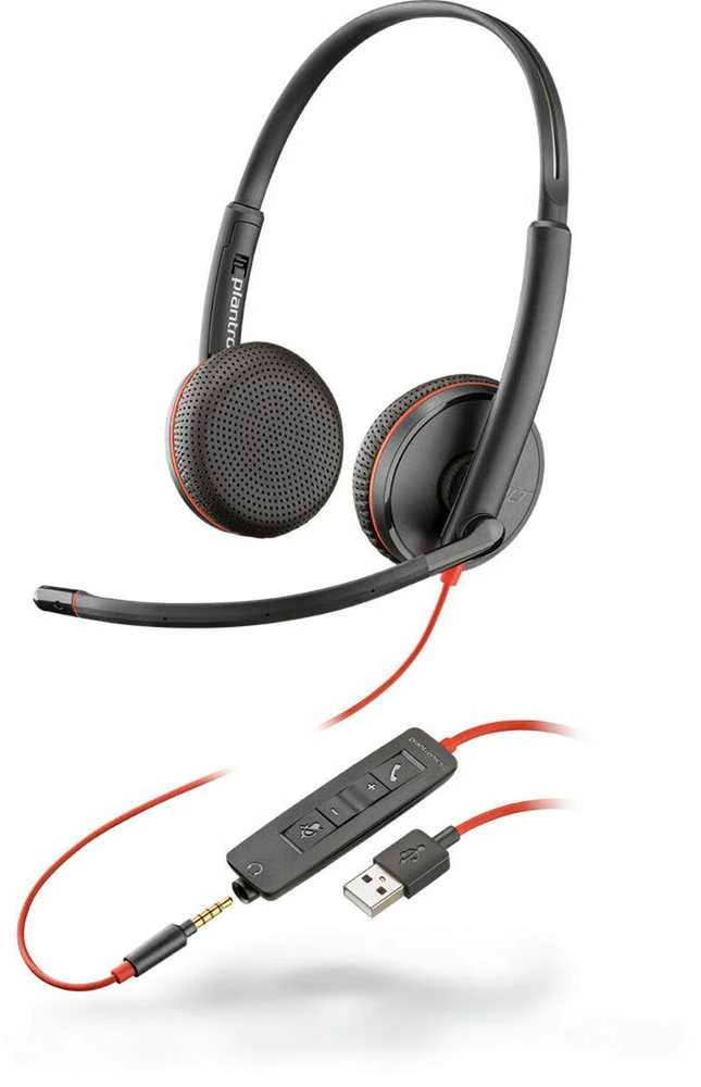 Plantronics Poly BLACKWIRE,C3225 USB-A Poly USB-A Ausinės Su mikrofonu Juodas USB Type-A su laidu