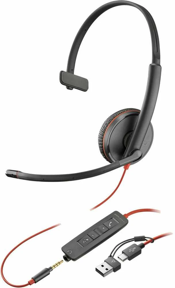 HP POLY BW 3215 vienpusės ausinės su valdikliu